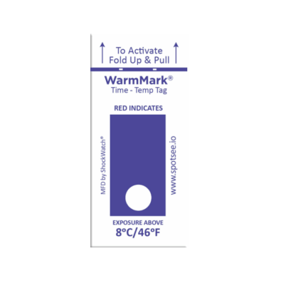 WarmMark Ascending Time-Temperature Indicator (8C/46F, 48 Hours) Single Window