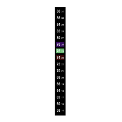 16 EVENT LIQUID CRYSTAL REVERSIBLE THERMOMETERS RANGE B: 58-88F (10 PACK)
