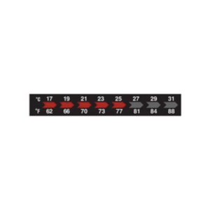 DIGITEMP HORIZONTAL SINGLE COLOR REVERSIBLE ROOM THERMOMETERS RANGE: 62-88F (10 PACK)