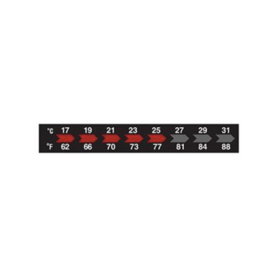 DIGITEMP HORIZONTAL SINGLE COLOR REVERSIBLE ROOM THERMOMETERS RANGE: 62-88F (10 PACK)