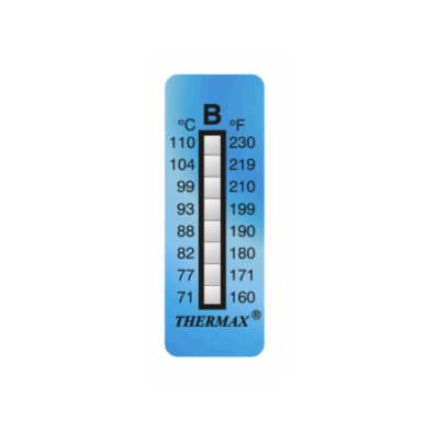 THERMAX 8 LEVEL IRREVERSIBLE STRIP RANGE B 160-230F (10 PACK)