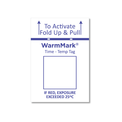 WarmMark Mini Ascending Time-Temperature Indicator (8C/46F) Single Window 2Hr Run-out